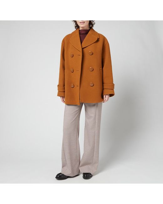 chloe wool blend coat