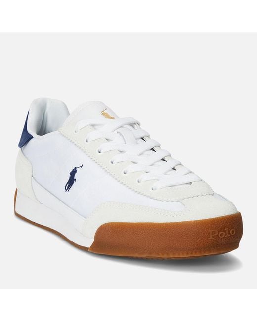Polo Ralph Lauren White Hester Low Top Canvas Trainers for men