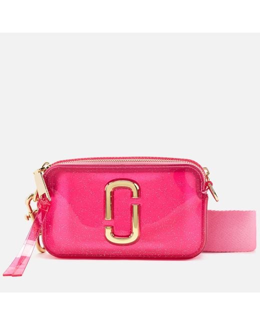 Marc Jacobs Pink The Jelly Glitter Snapshot Bag