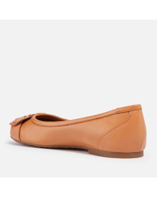 See By Chloé Brown Chany Leather Ballet Flats