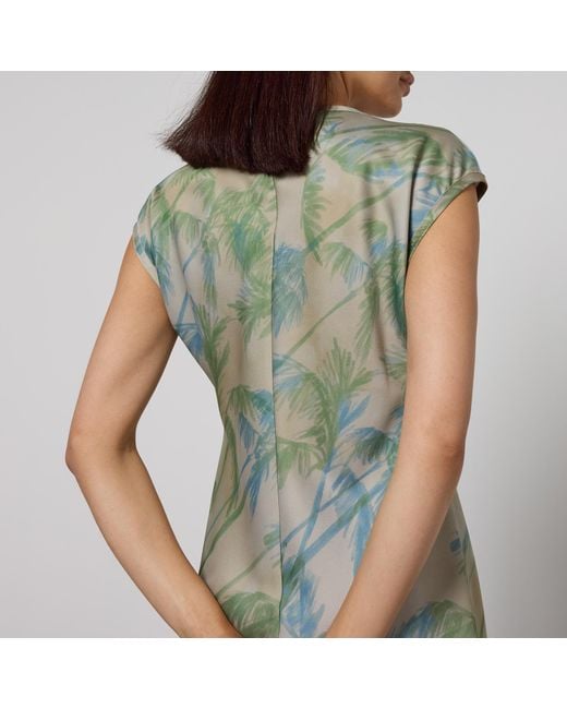 MAX&Co. Green Apuania Envers Satin Dress