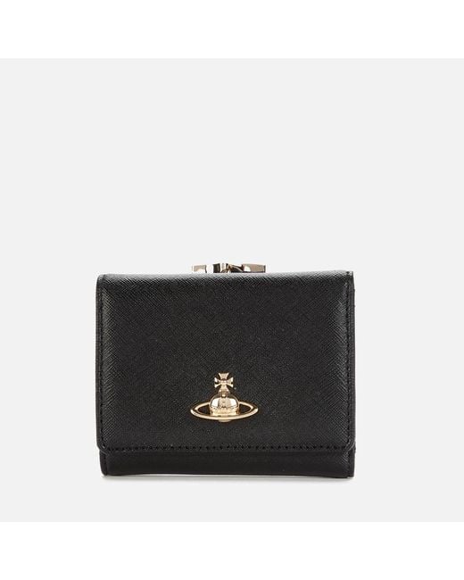 Vivienne Westwood Black Victoria Small Frame Wallet