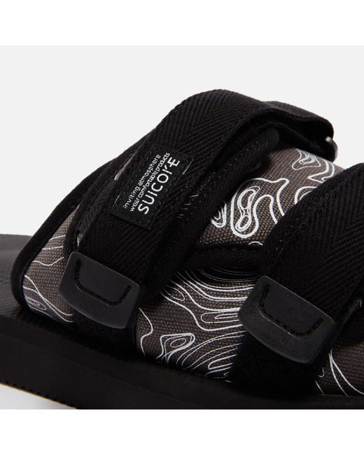 Suicoke Black ’S Moto-Cab-Pt3 Nylon Sandals for men