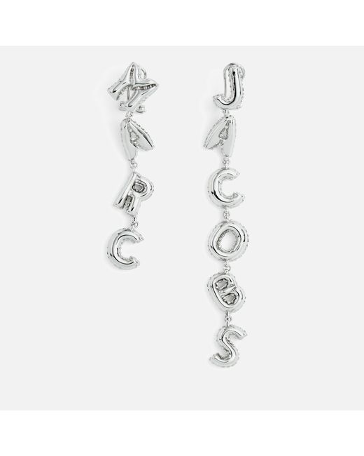 Marc Jacobs Metallic Silver-plated Balloon Hoop Earrings