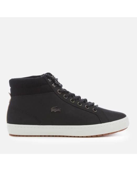 Lacoste Black Straightset Insulate C 318 1 Water Resistant Leather Boots for men