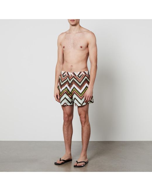 Missoni Multicolor Zigzag Shell Swim Shorts for men