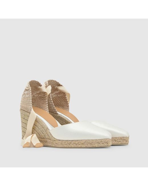 Castañer Joyce Satin Espadrille Sandals in Metallic | Lyst
