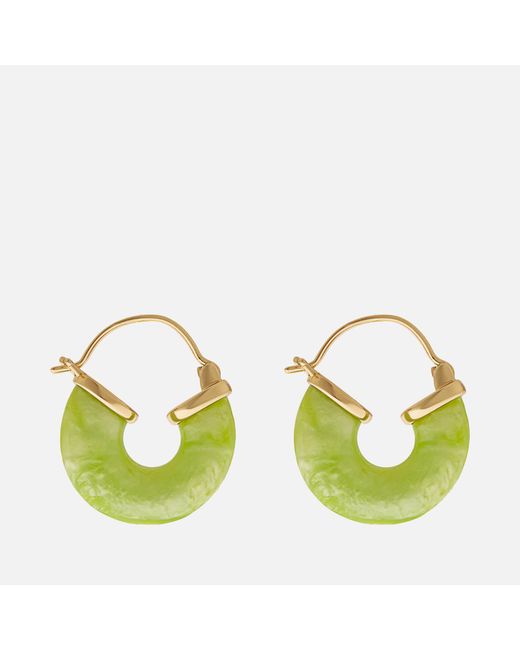 Anni Lu Green Petit Swell Hoop Earrings