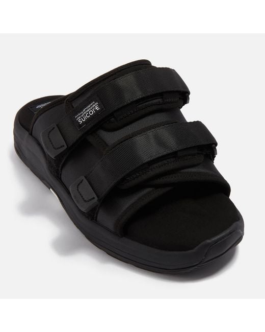 Suicoke Black Moto-run Nylon Sandals for men