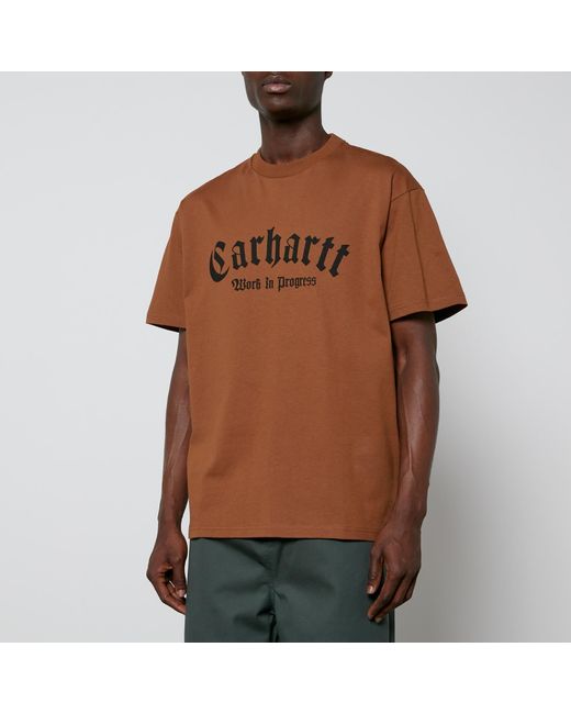 Carhartt Brown Onyx Organic Cotton-jersey T-shirt for men