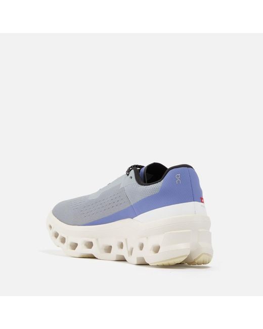 On Shoes Blue Cloudmster Mesh Running Trainers