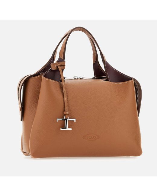 Tod's Brown Bauletto Medium Grained Leather Bag