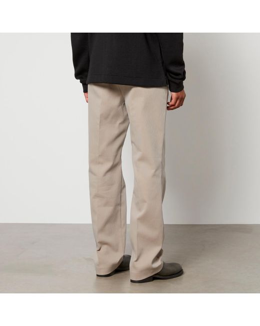Our Legacy Gray Darien Ribbed Cotton-Blend Trousers for men