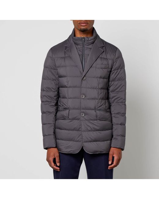 Herno Quilted Padded Shell Blazer in Grey (Gray) for Men | Lyst