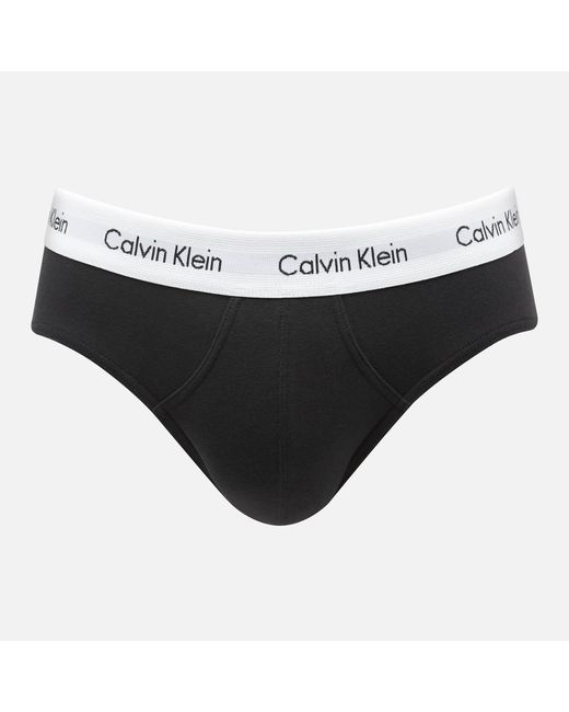 Calvin Klein Cotton 3-pack Briefs in Black for Men - Lyst