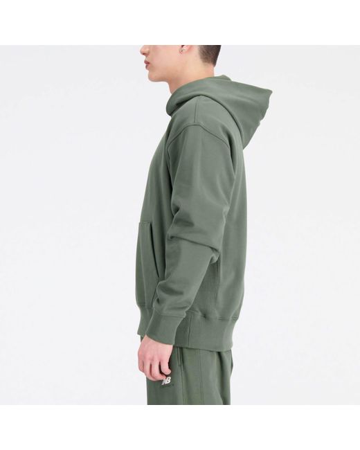 New Balance Green Athletics Remastered Graphic French Terry Hoodie for men