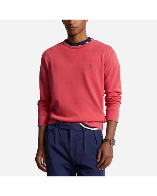 Polo Ralph Lauren Red Spa Terry Cotton-Jersey Sweatshirt for men