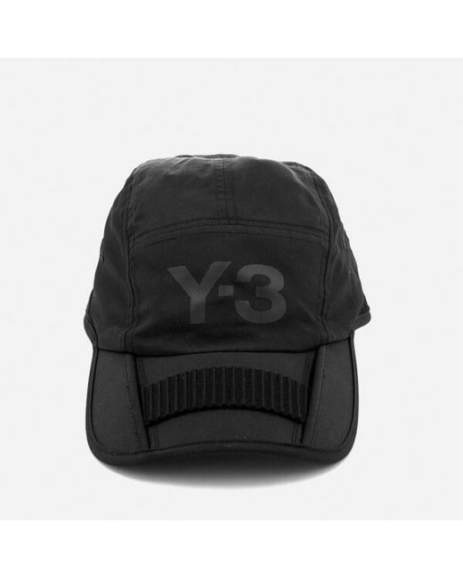 Y-3 Black Y3 Foldable Cap for men