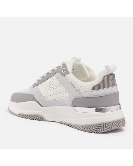 Mallet White Radnor Nubuck And Mesh Trainers for men