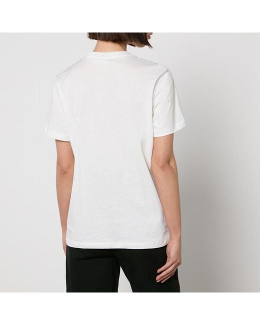 Ganni Natural Love Club Printed Organic Cotton-Jersey T-Shirt