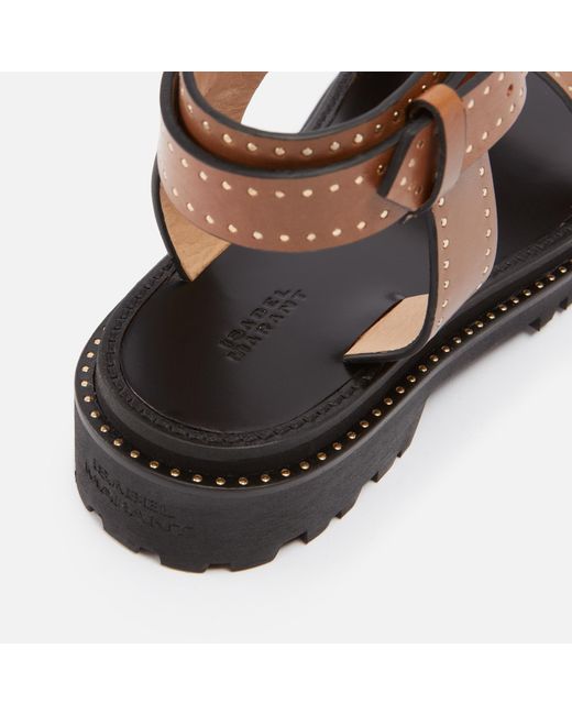 Isabel Marant Brown Breena Leather Sandals
