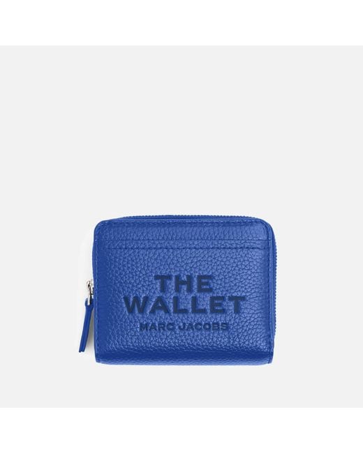 Marc Jacobs Blue The Mini The Items Compact Leather Wallet
