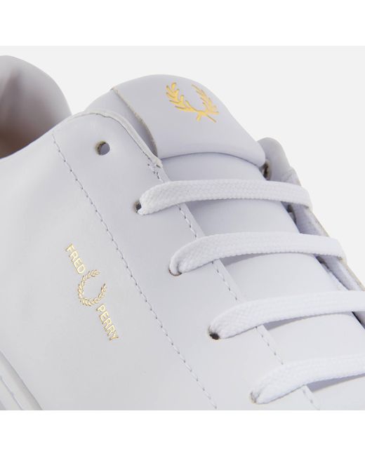 Fred Perry White B71 Leather Trainers for men