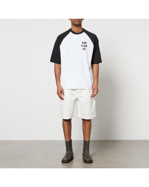 sunflower Black Baseball Logo-Print Cotton-Jersey T-Shirt for men