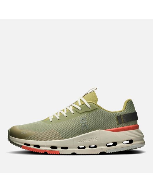 On Shoes Green Cloudnova Form 2 Mesh Running Trainers