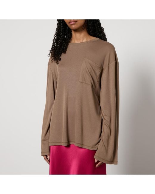 By Malene Birger Brown Fayeh Lyocell Top