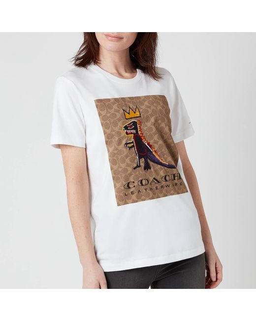 COACH White Coach X Jean Michel Basquiat Signature Pez Dispenser T-shirt