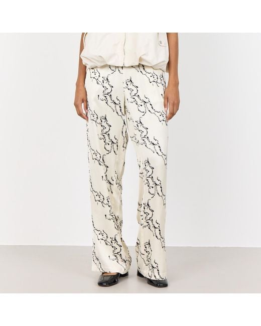 Levete Room Natural Leveté Room Kennedy Floral-Print Woven Trousers