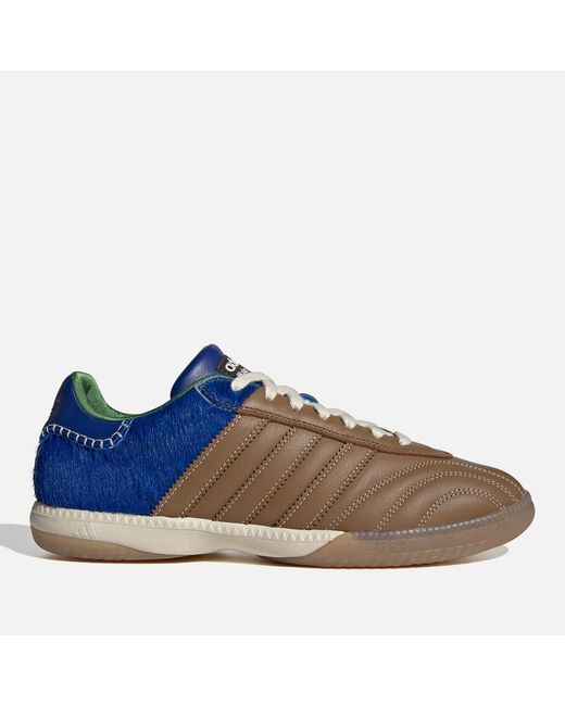 Adidas Blue Samba Millennium Leather And Pony Hair Trainers for men