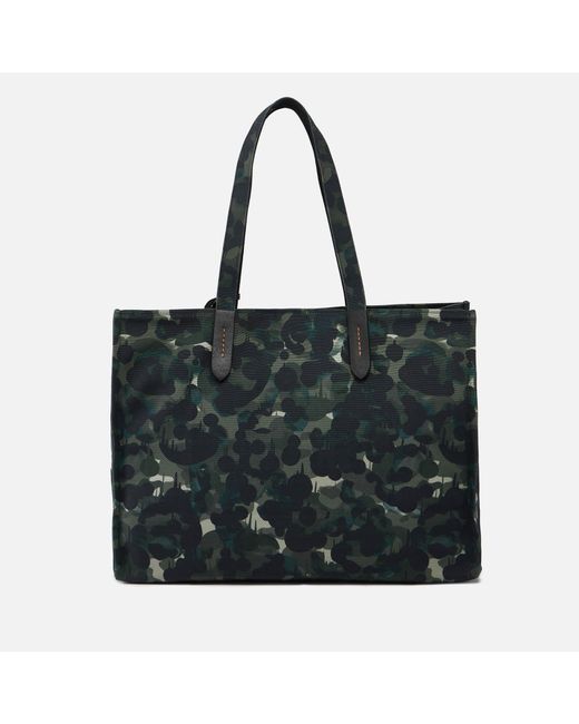 COACH Leather-trimmed Camouflage-print Canvas Tote Bag in Black for Men |  Lyst UK