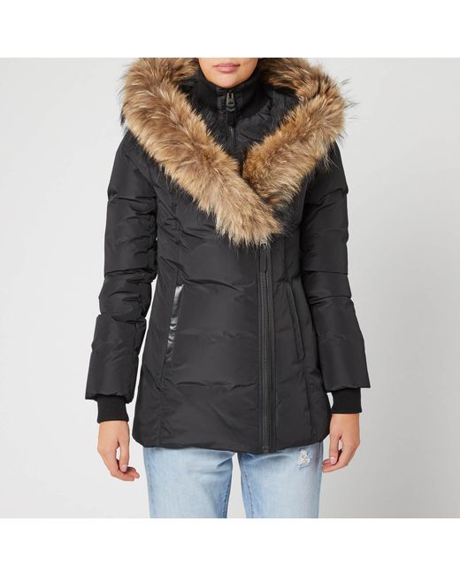 Mackage Kay Down Coat With Signature Natural Fur Collar In Black - Women
