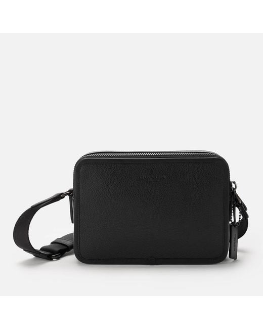 COACH Charter Crossbody Bag 24 In Pebble Leather in Black for Men | Lyst