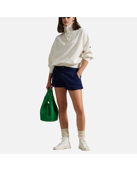 Polo Ralph Lauren White Logo Cotton-Jersey Sweatshirt