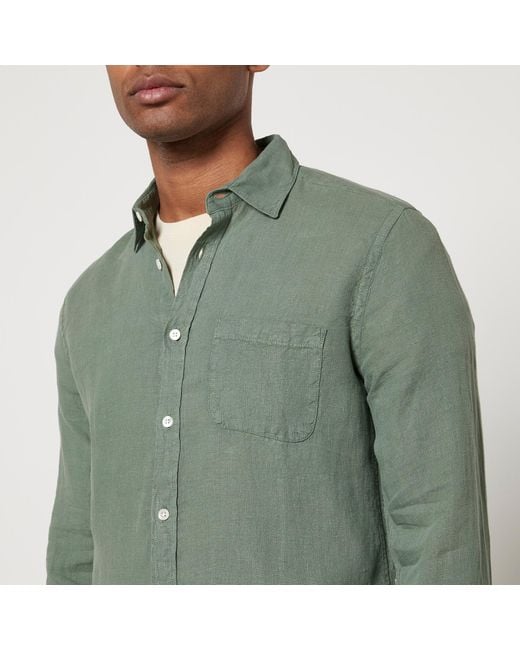 Portuguese Flannel Green Linen Shirt for men