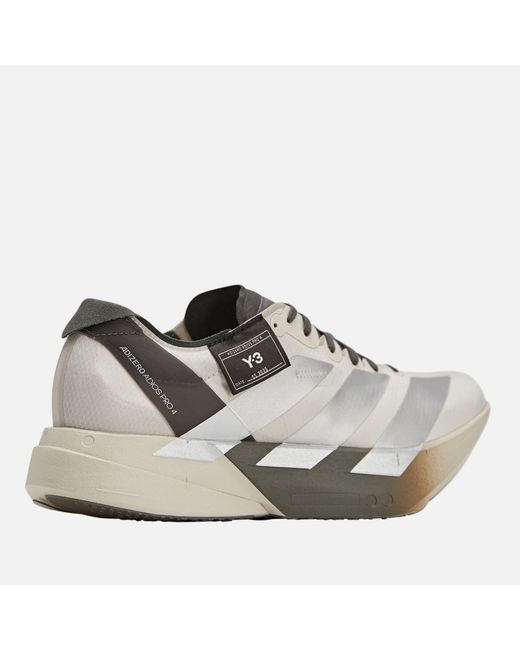 Y-3 Gray Adios Pro 4 Ripstop Mesh Trainers for men