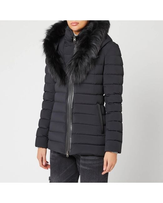 Mackage Kadalina Fur Trim Coat in Black | Lyst Canada