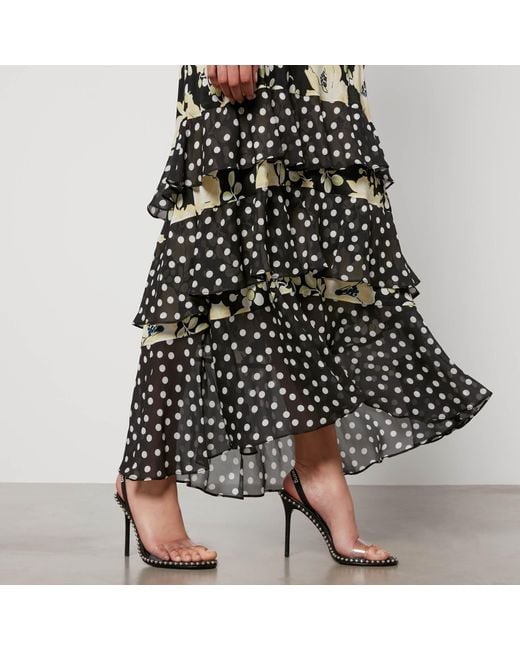 Rixo Black Johanne Floral-Print Silk-Crepe Maxi Dress