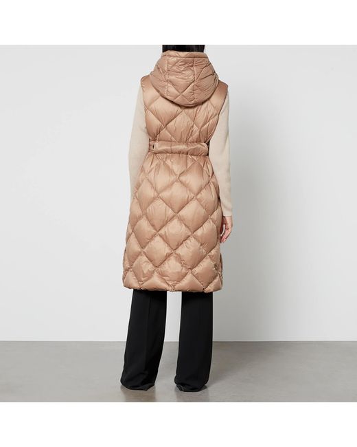 Max Mara The Cube Natural Tregil Quilted Shell Down Gilet