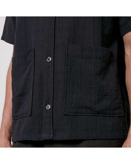 mfpen Senior Waffle Cotton Shirt in Black for Men | Lyst