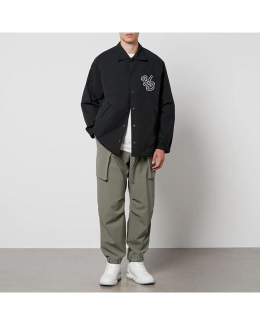 Y-3 Black Recycled Nylon Coach Jacket for men