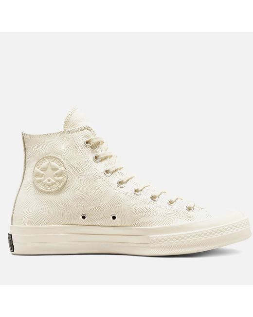 Converse Chuck 70 Seasonal Elevated Leather Hi-top Trainers in White | Lyst