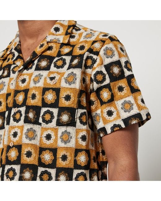 Percival Multicolor Sour Patch Crocheted Cuban Shirt for men