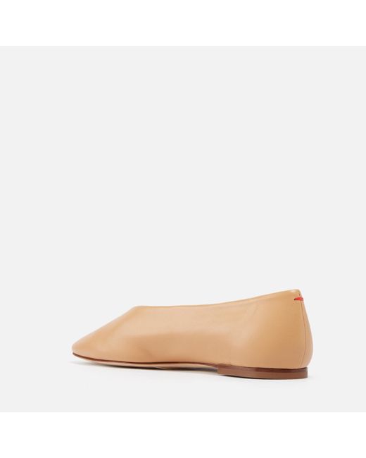 Aeyde Natural Kirsten Nappa Leather Ballet Flats