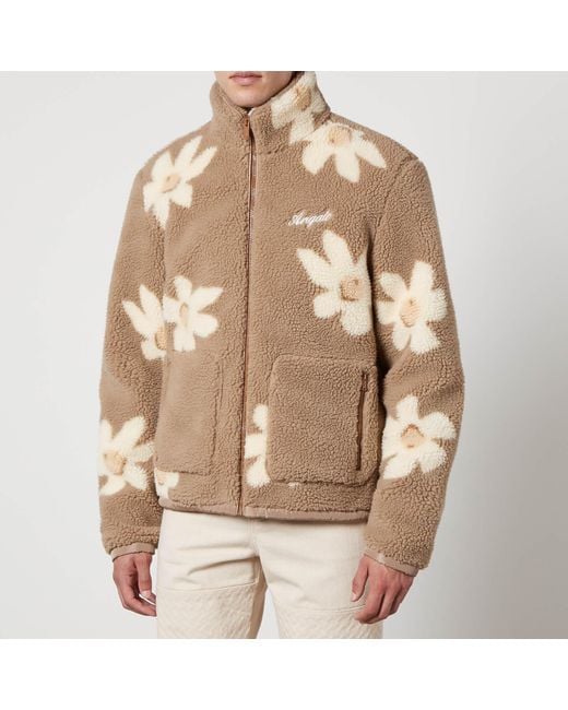 Axel Arigato Billie Flower Fleece Jacket in Natural for Men | Lyst