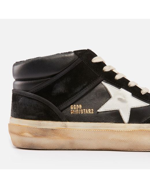 Golden Goose Deluxe Brand Brown Mid Star Leather And Suede Trainers for men