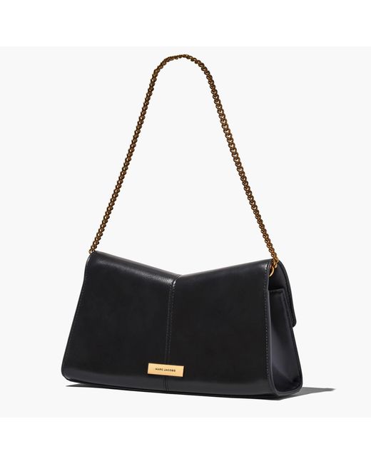 Marc Jacobs Black St Marc Coated Leather Clutch Bag